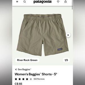Patagonia Women’s River Rock Green Shorts